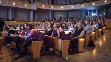 The seats of the Chan Centre are full for Graduate Student Orientation 2016.
